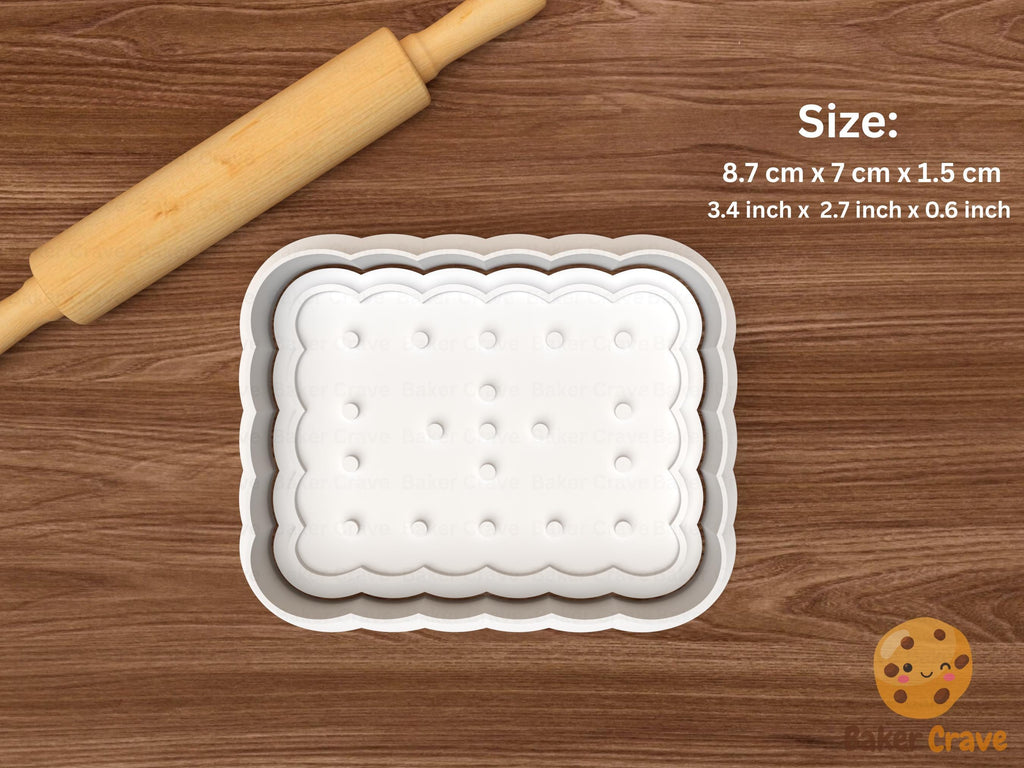 Wave Edge Biscuit Cookie Cutter Set STL File