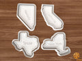 USA State Map Cookie Cutter Set STL File