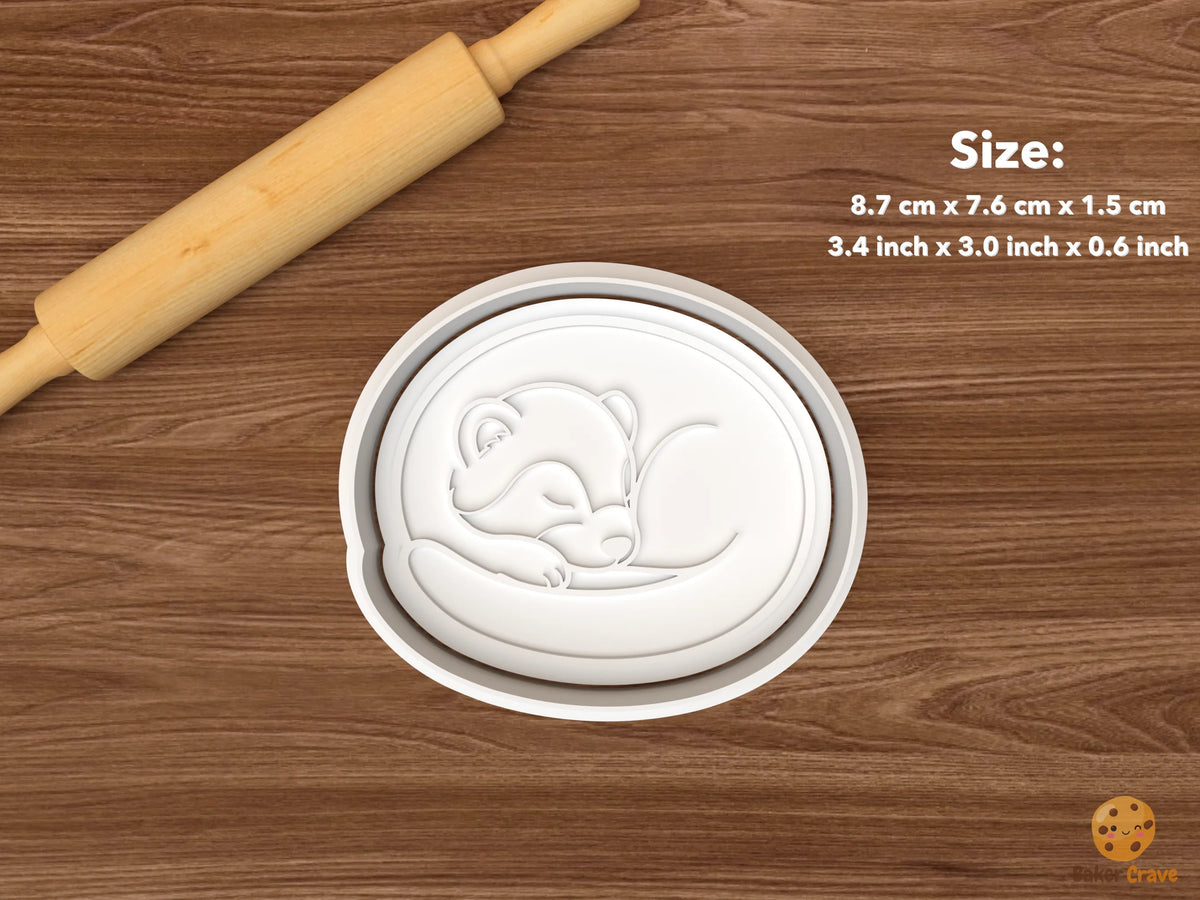 Ferret Cookie Cutter Set - single sleeping ferret