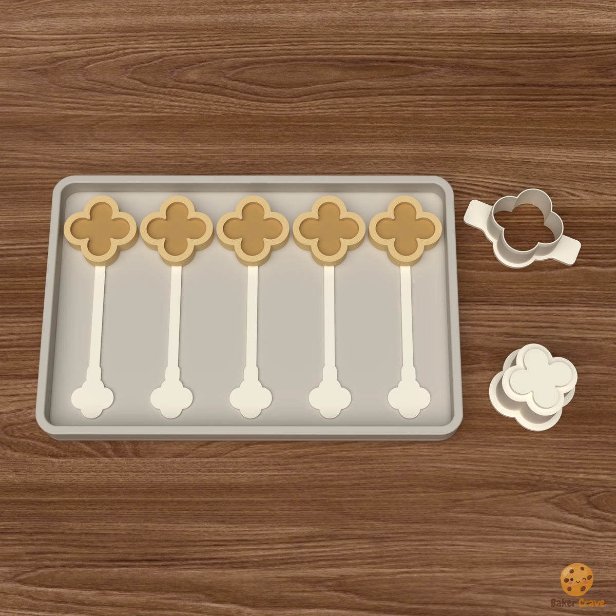 Filled Quatrefoil Cake Pop Mold