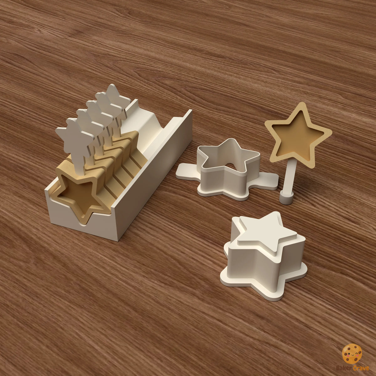 Filled Star Cake Pop Mold STL File