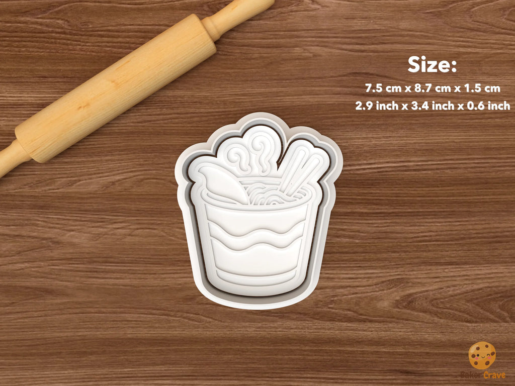 First Apartment Cookie Cutter Set STL File - single ramen noodle bowl