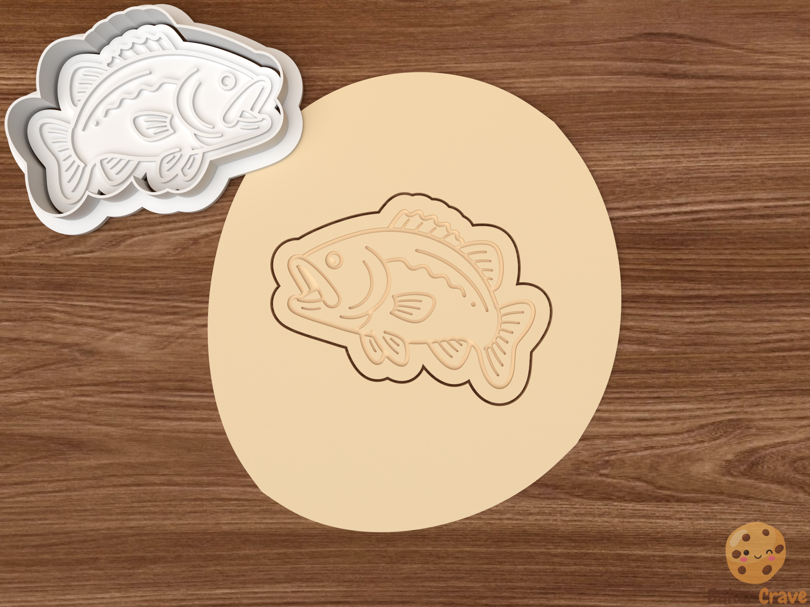 Fishing Dad Cookie Cutter Set STL File - fish4