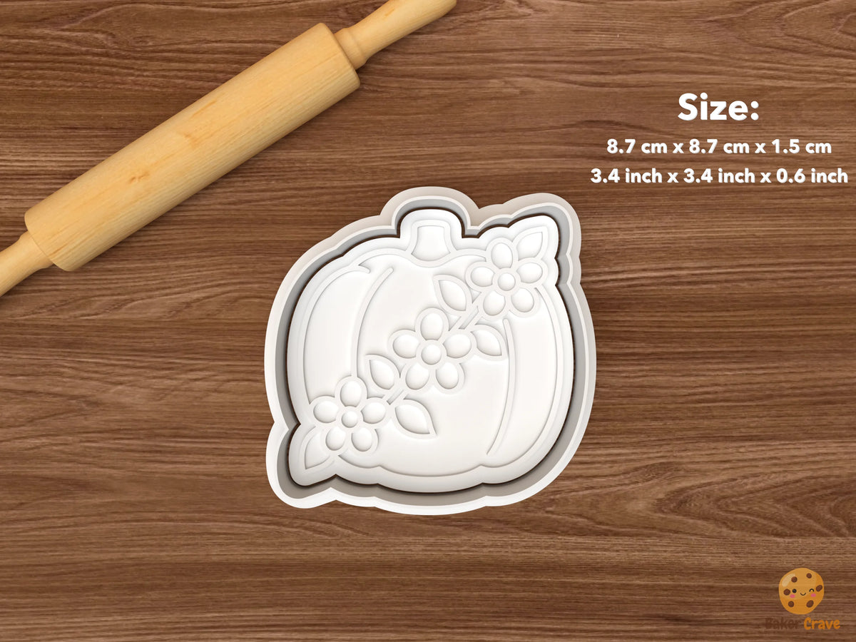 Floral Pumpkin Cookie Cutter Set