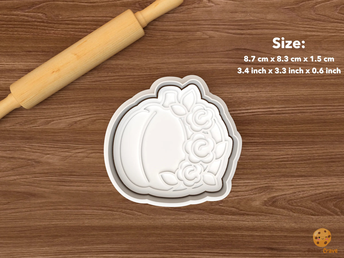 Floral Pumpkin Cookie Cutter Set