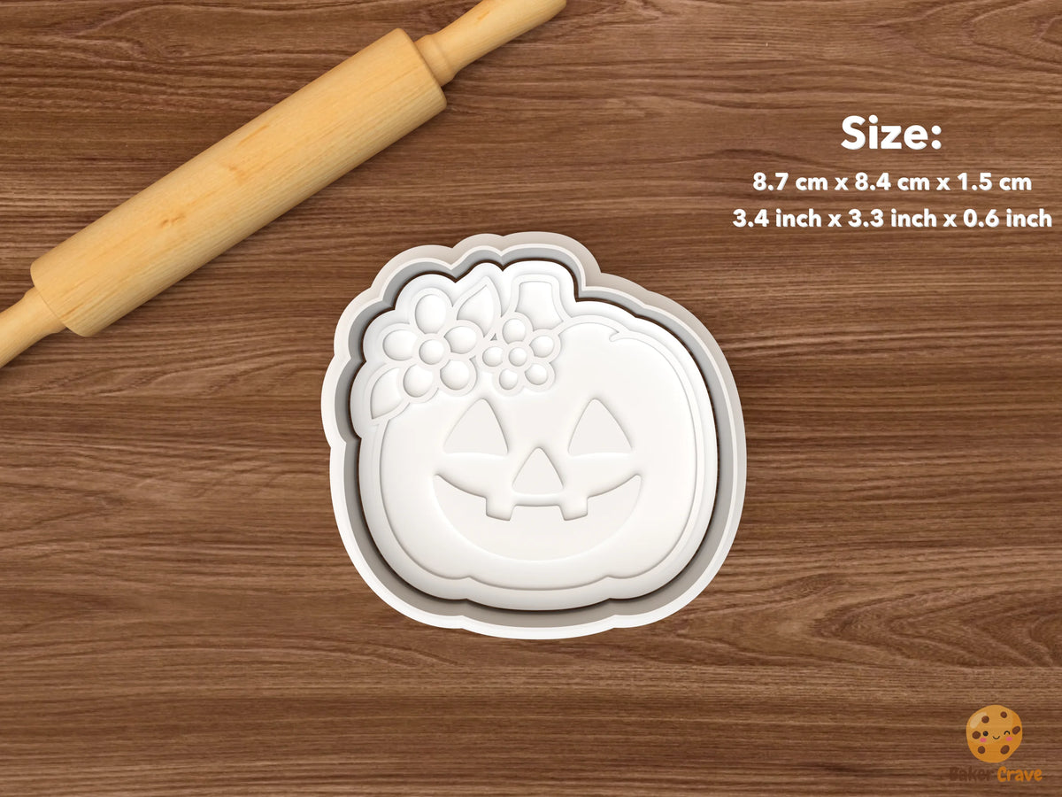 Floral Pumpkin Cookie Cutter Set