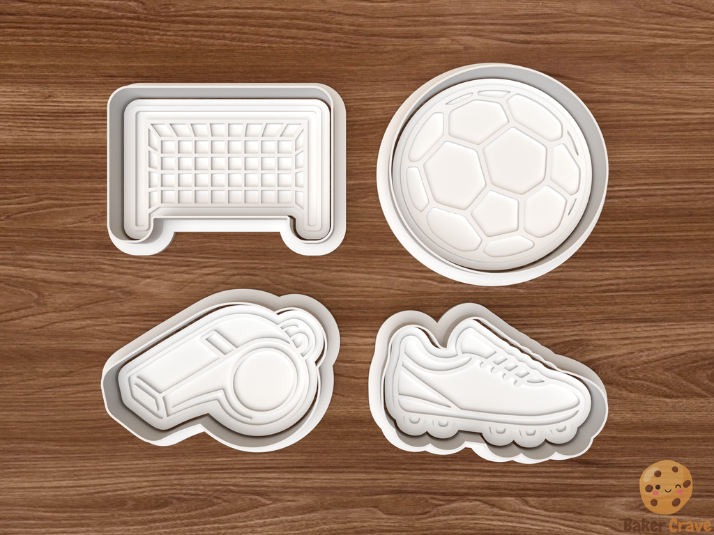 Football Cookie Cutter Set STL File - football3