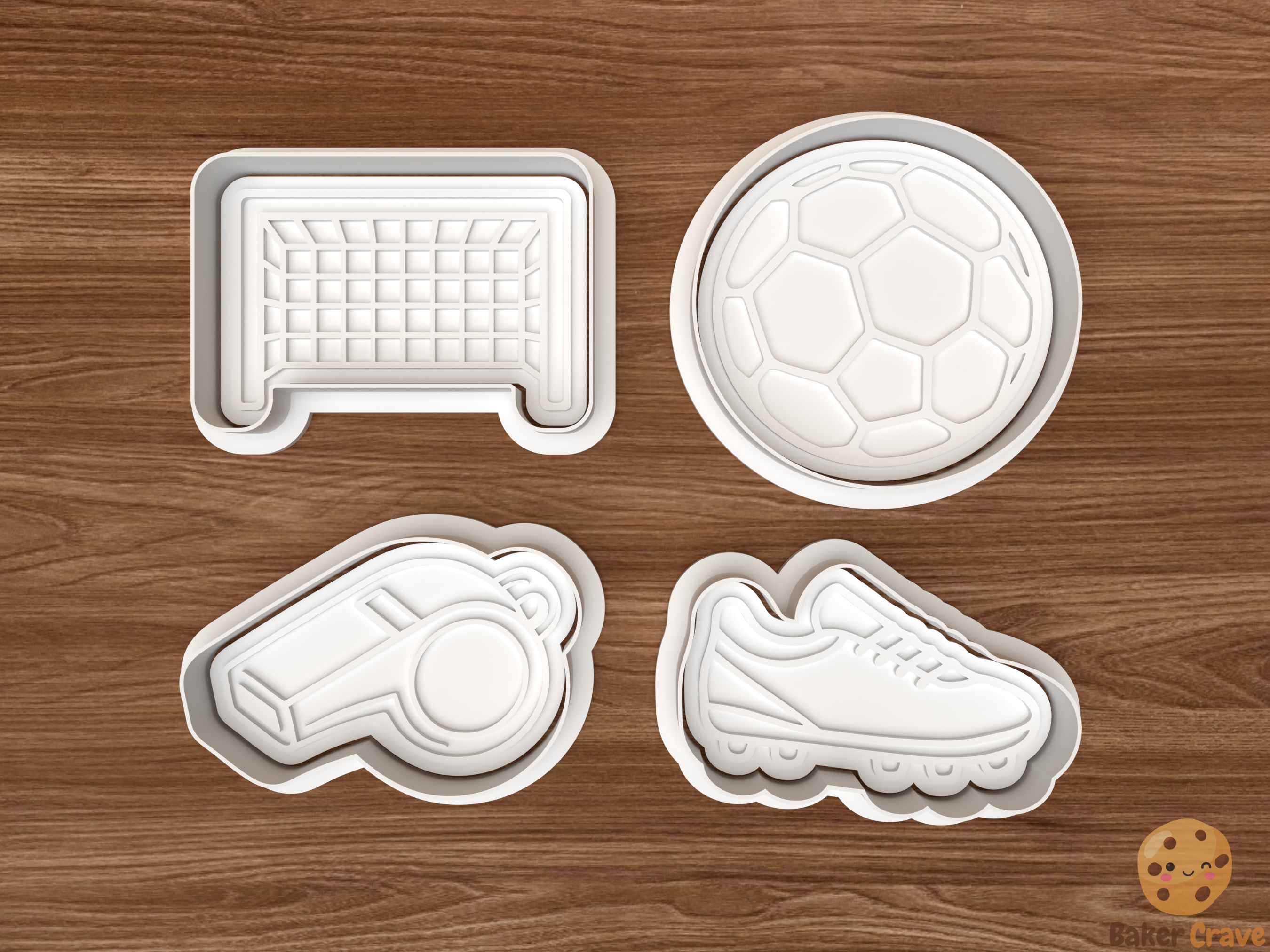 Football Cookie Cutter Set STL File - football3