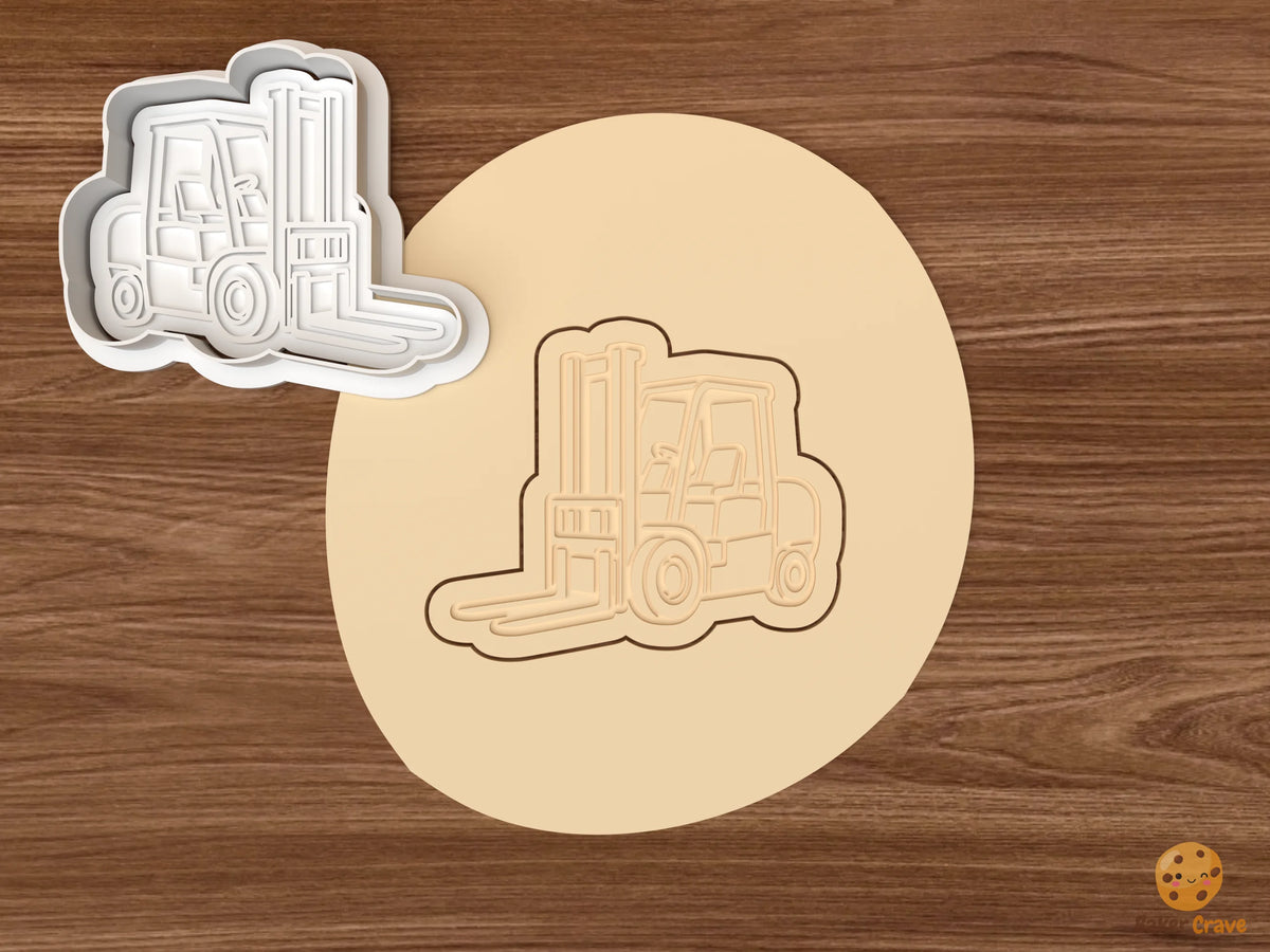 Forklift Cookie Cutter Set - dough standard forklift