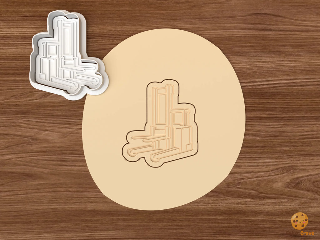 Forklift Cookie Cutter Set STL File - dough reach forklift