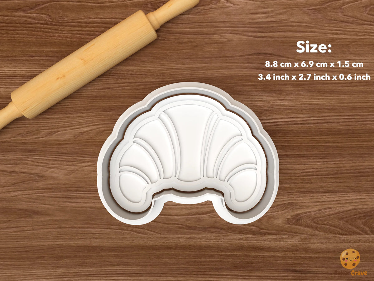 French Pastry Cookie Cutter Set - single croissant