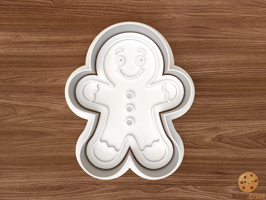 Gingerbread Man Cookie Cutter STL File - ggbman1f