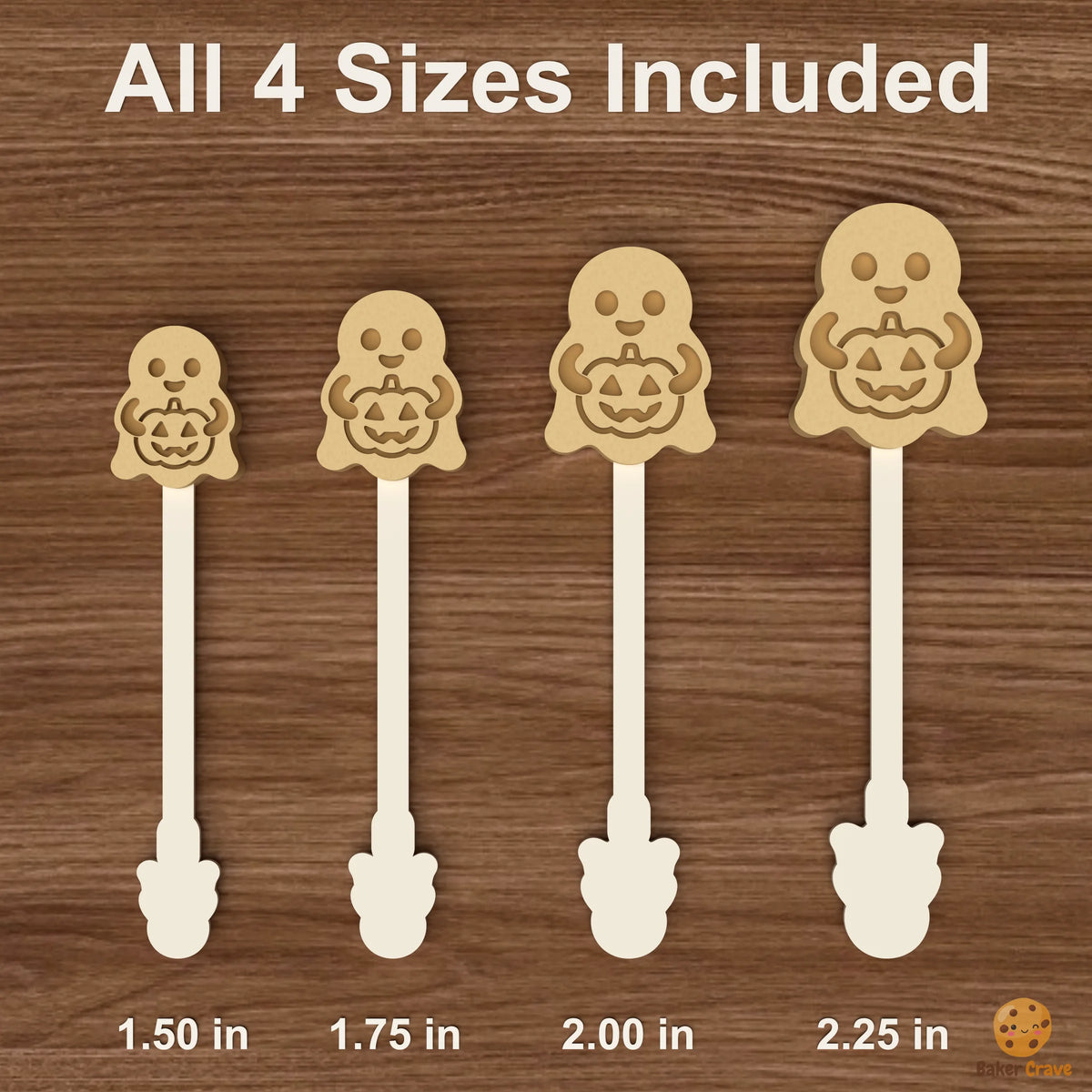 Ghost Holding Pumpkin Cake Pop Mold STL File