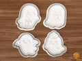 Halloween Kawaii Ghost Cookie Cutter Set STL File - ghost1