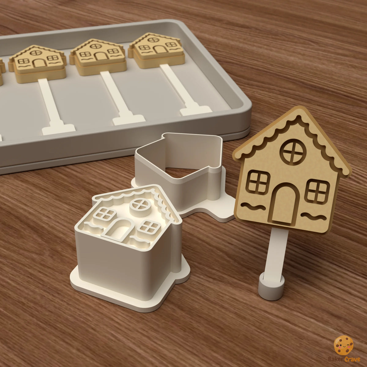 Gingerbread House Cake Pop Mold STL File