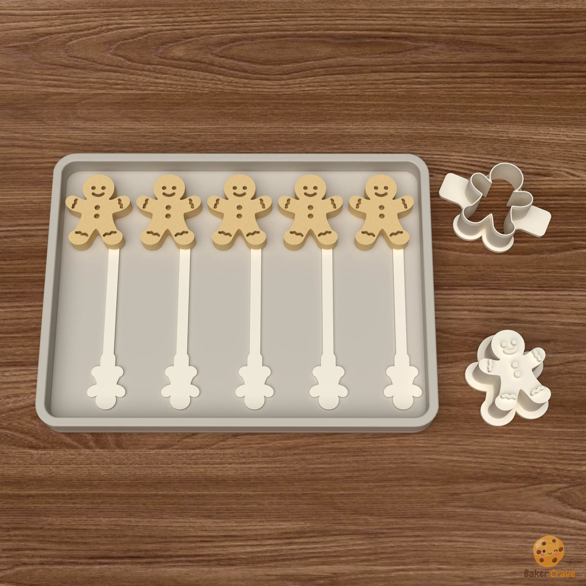 Gingerbread Man Cake Pop Mold STL File
