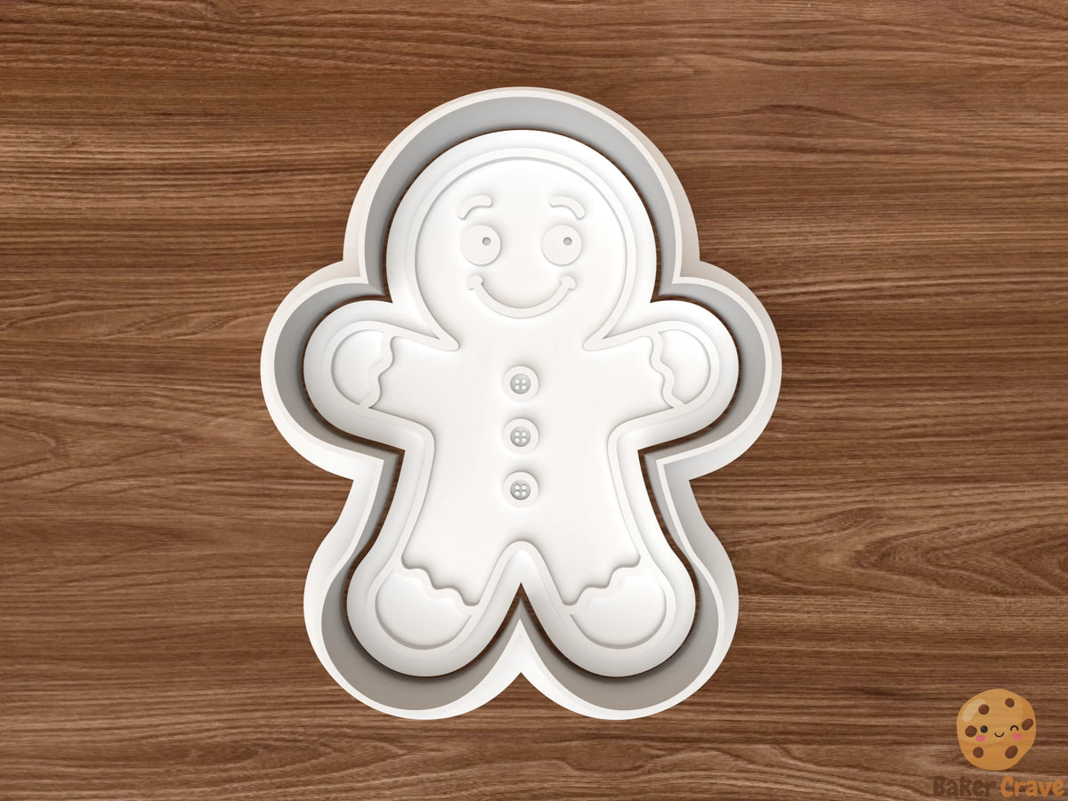 Gingerbread Man Cookie Cutter STL File - ggbman1f