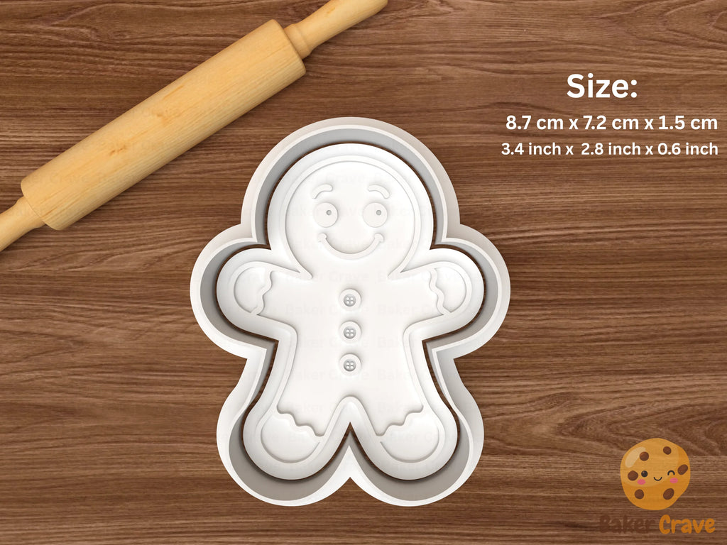 Gingerbread Man Cookie Cutter STL File - ggbman2f