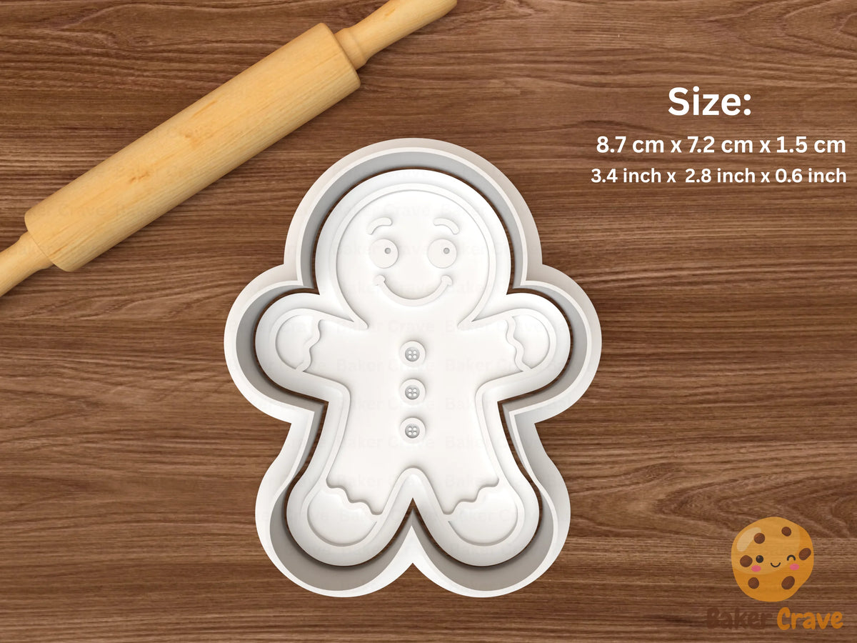 Gingerbread Man Cookie Cutter STL File - ggbman2f