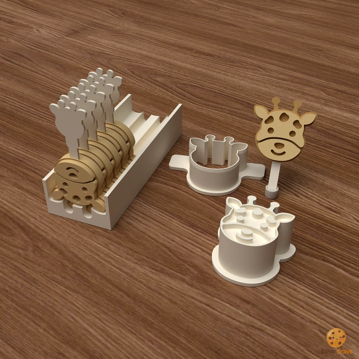 Giraffe Head Cake Pop Mold STL File