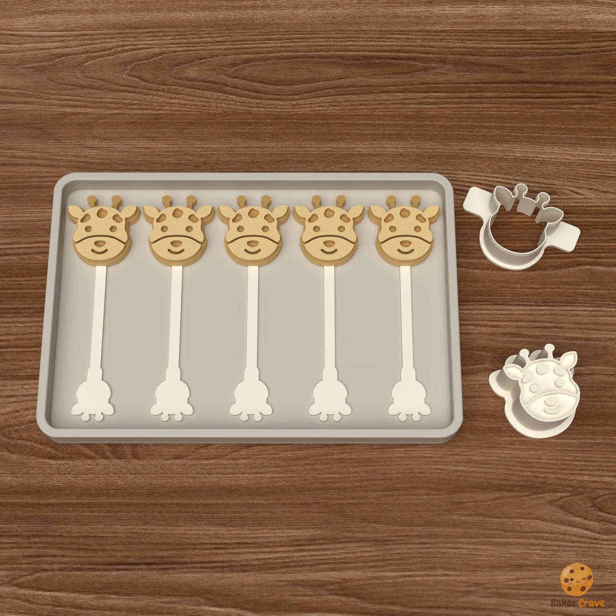 Giraffe Head Cake Pop Mold STL File