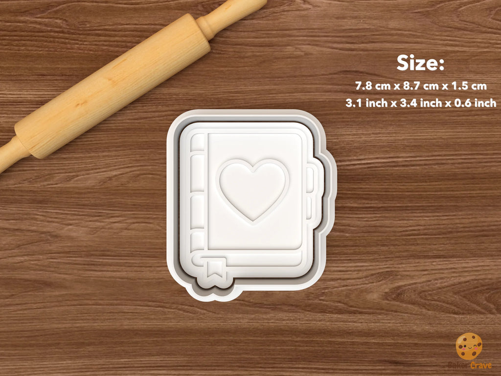 Girl Power Celebration Cookie Cutter Set STL File - single heart notebook