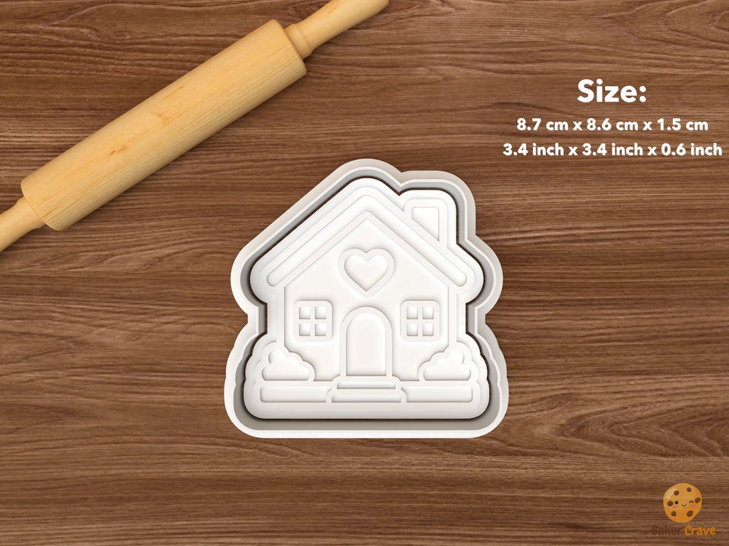 Global Family Cookie Cutter Set STL File - single home with heart