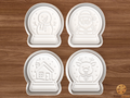 Christmas Snow Globes Cookie Cutter Set STL File - globe1f