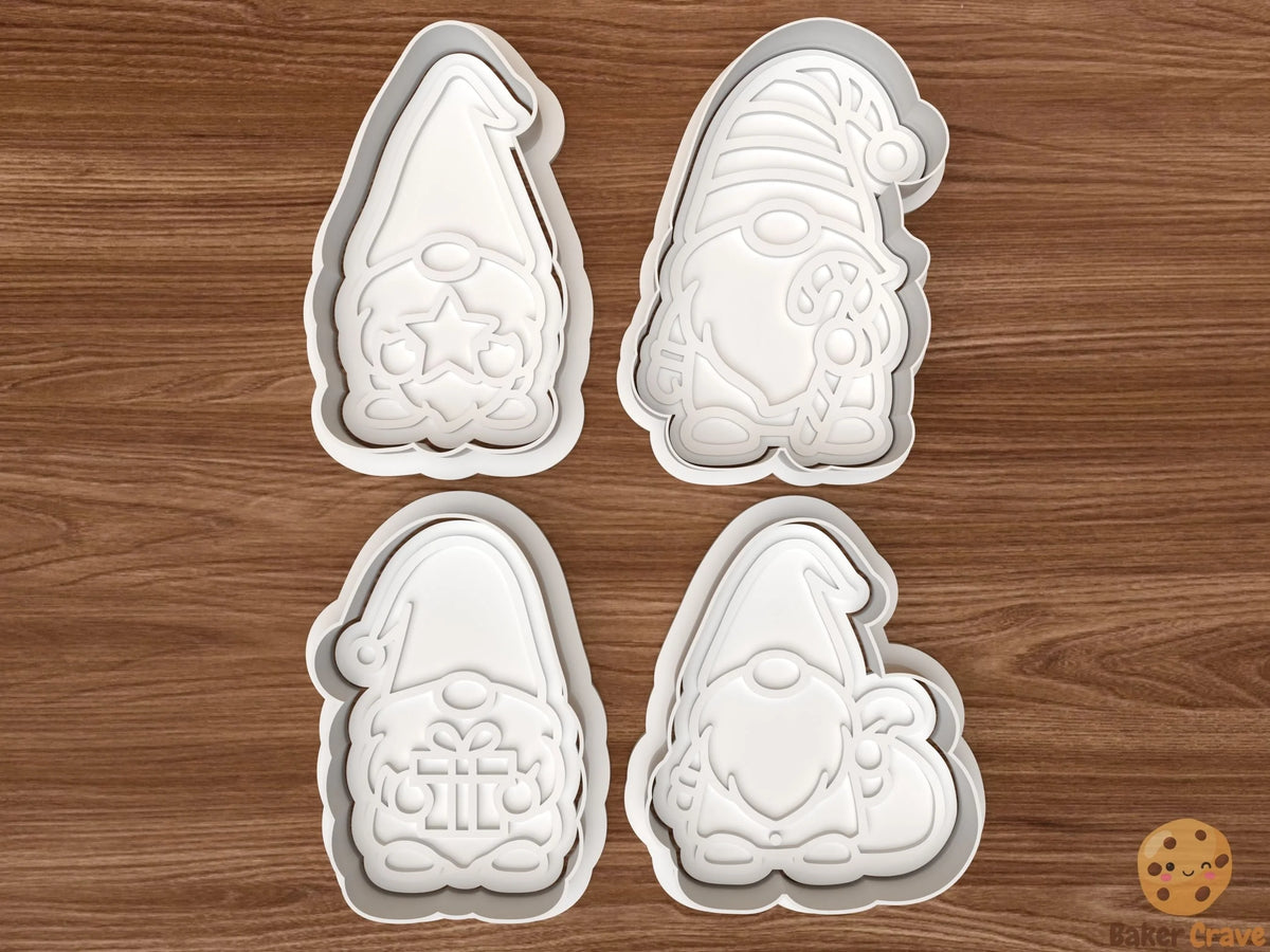 Gnomes Cookie Cutter Set STL File - gnome1