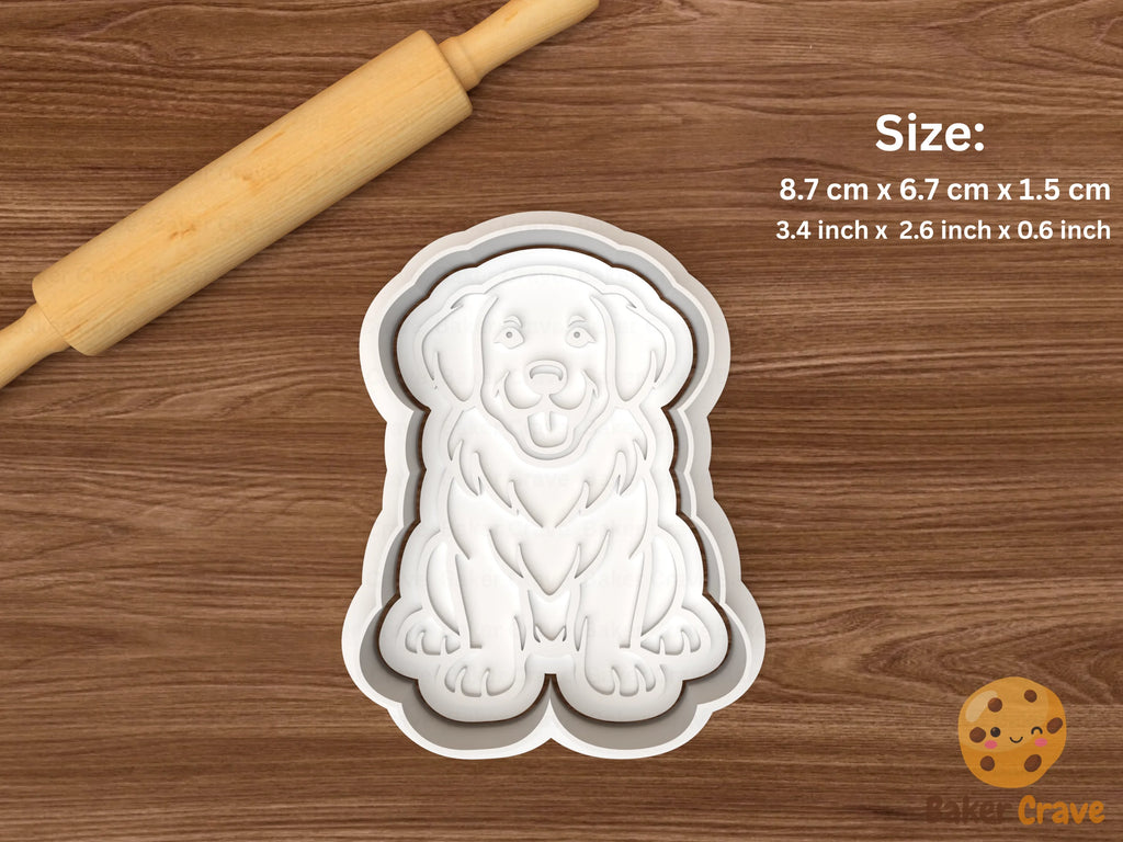 Golden Retriever Dog Cookie Cutter Set STL File - golden7