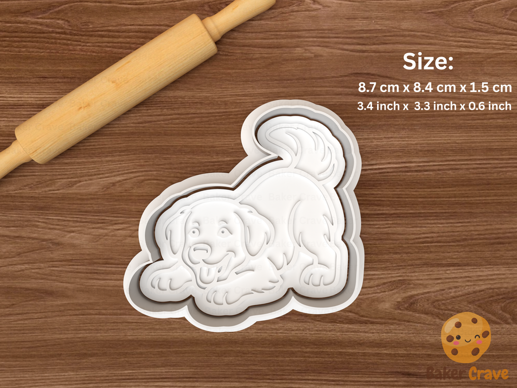 Golden Retriever Dog Cookie Cutter Set STL File - golden6