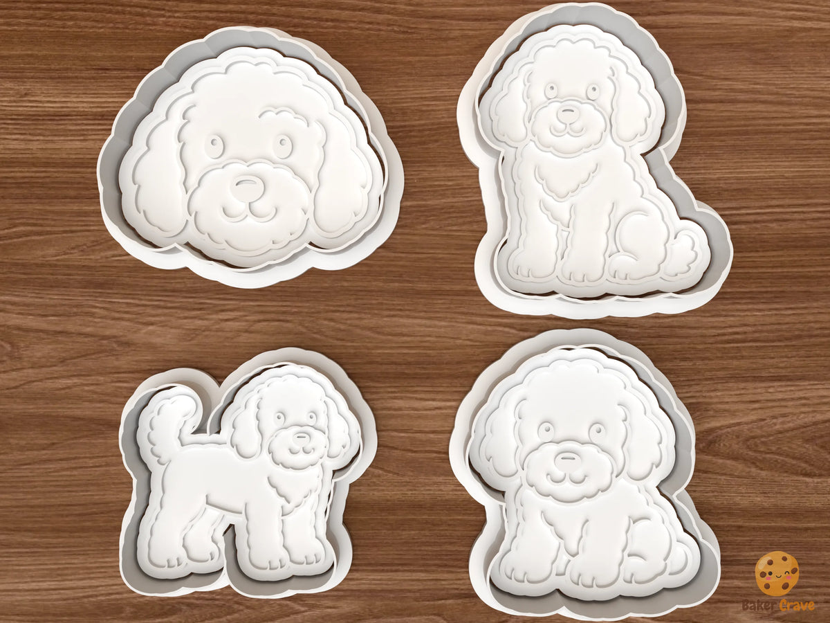 Goldendoodle Cookie Cutter Set STL File - 01 set main