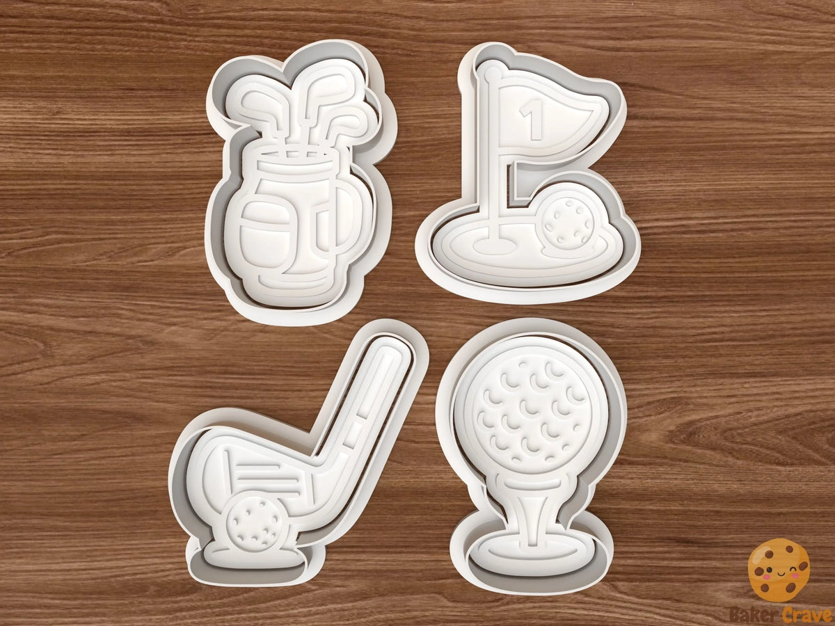 Golf Cookie Cutter Set STL File - golf1