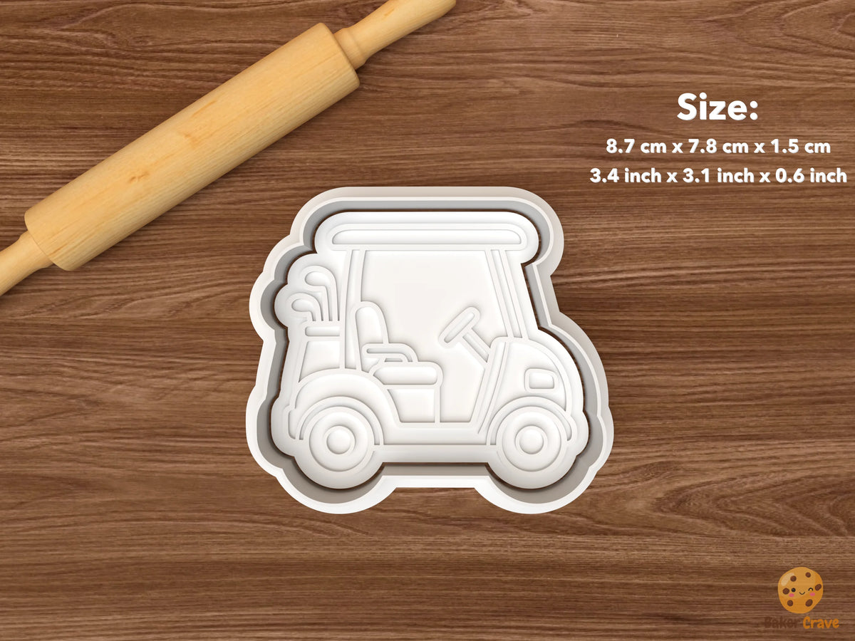 Golf First Birthday Cookie Cutter Set - single golf cart
