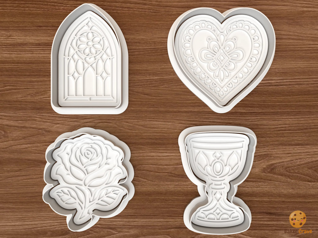 Gothic Romance Cookie Cutter Set STL File - 01 set main