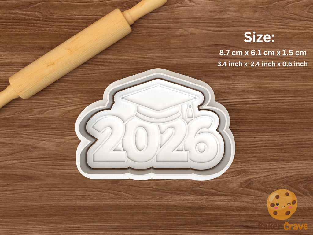 Graduation 2026 Cookie Cutter Set STL File - grad9