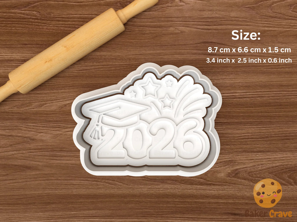 Graduation 2026 Cookie Cutter Set STL File - grad6