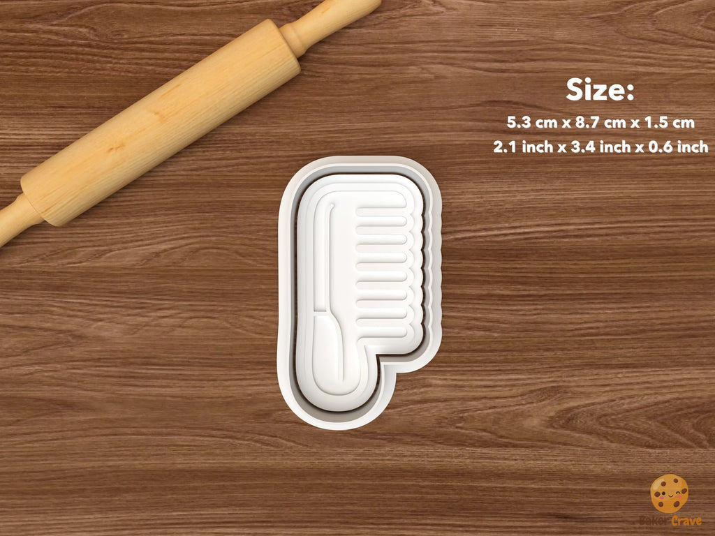 Grooming Salon Cookie Cutter Set STL File - single comb