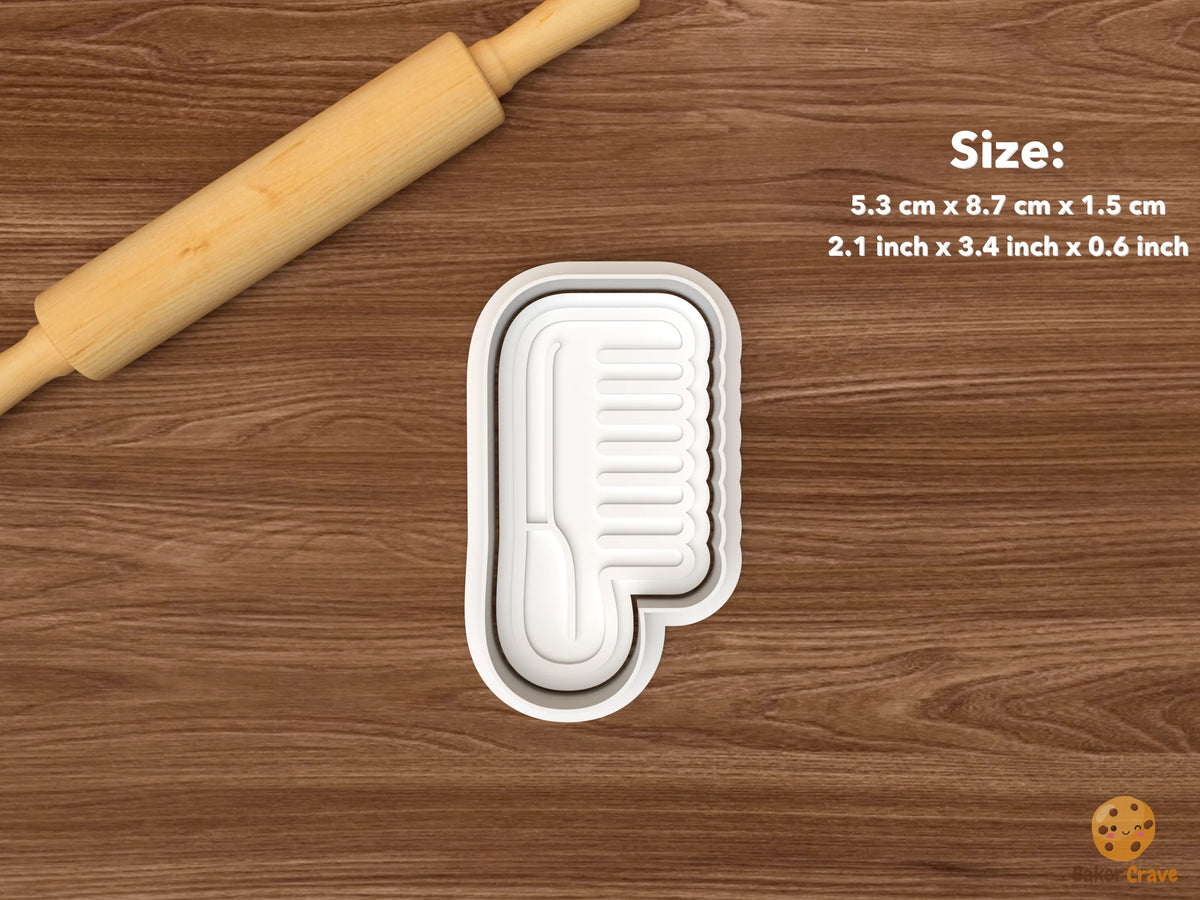 Grooming Salon Cookie Cutter Set STL File - single comb