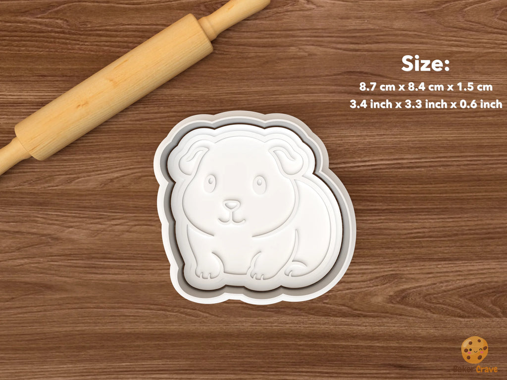 Guinea Pig Cookie Cutter Set STL File - single sitting guinea pig