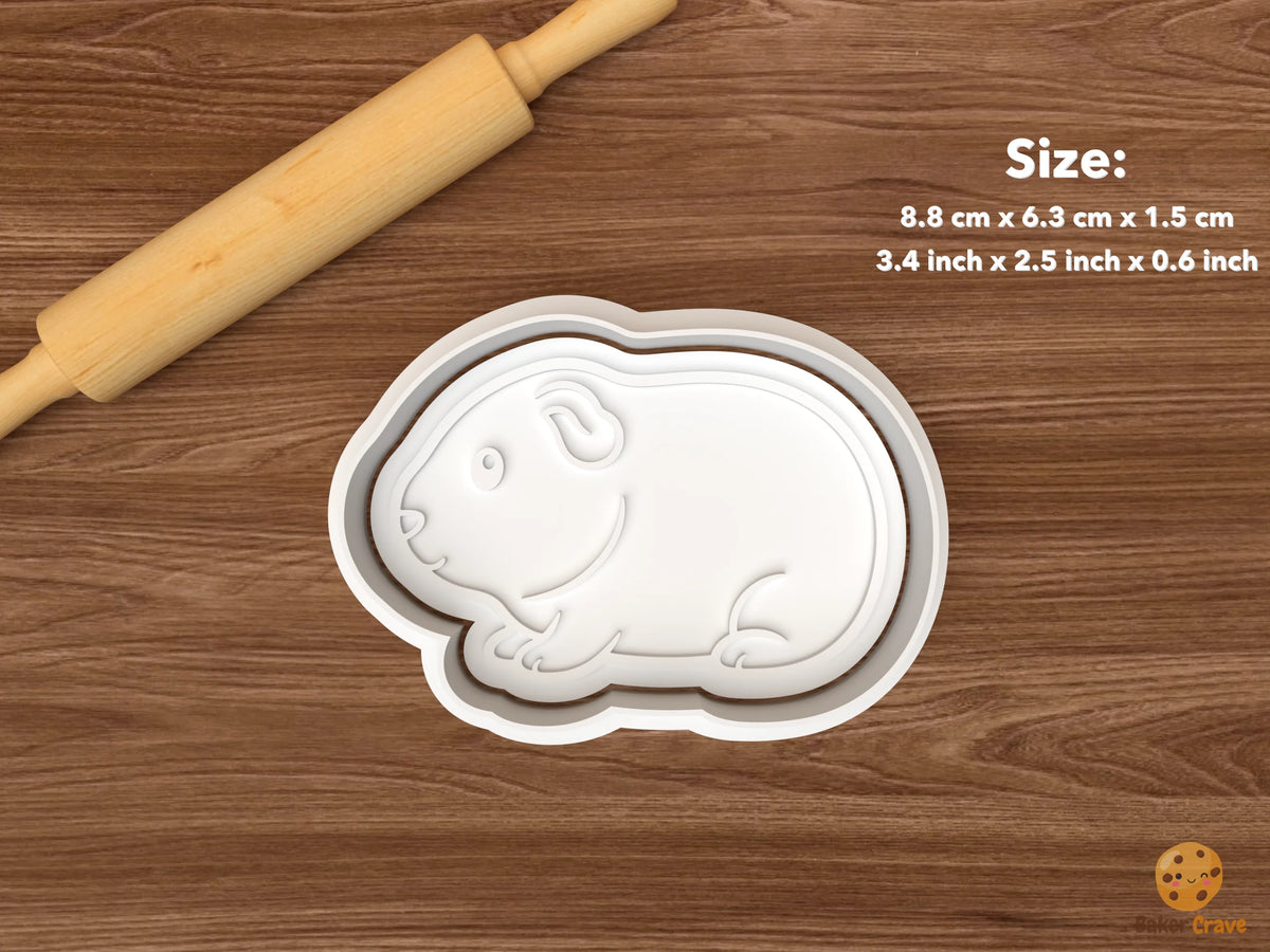 Guinea Pig Cookie Cutter Set - single side profile guinea pig