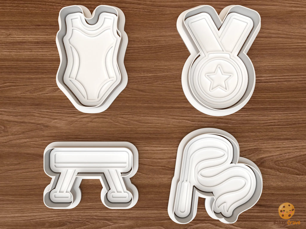 Gymnastics Cookie Cutter Set STL File - 01 set main