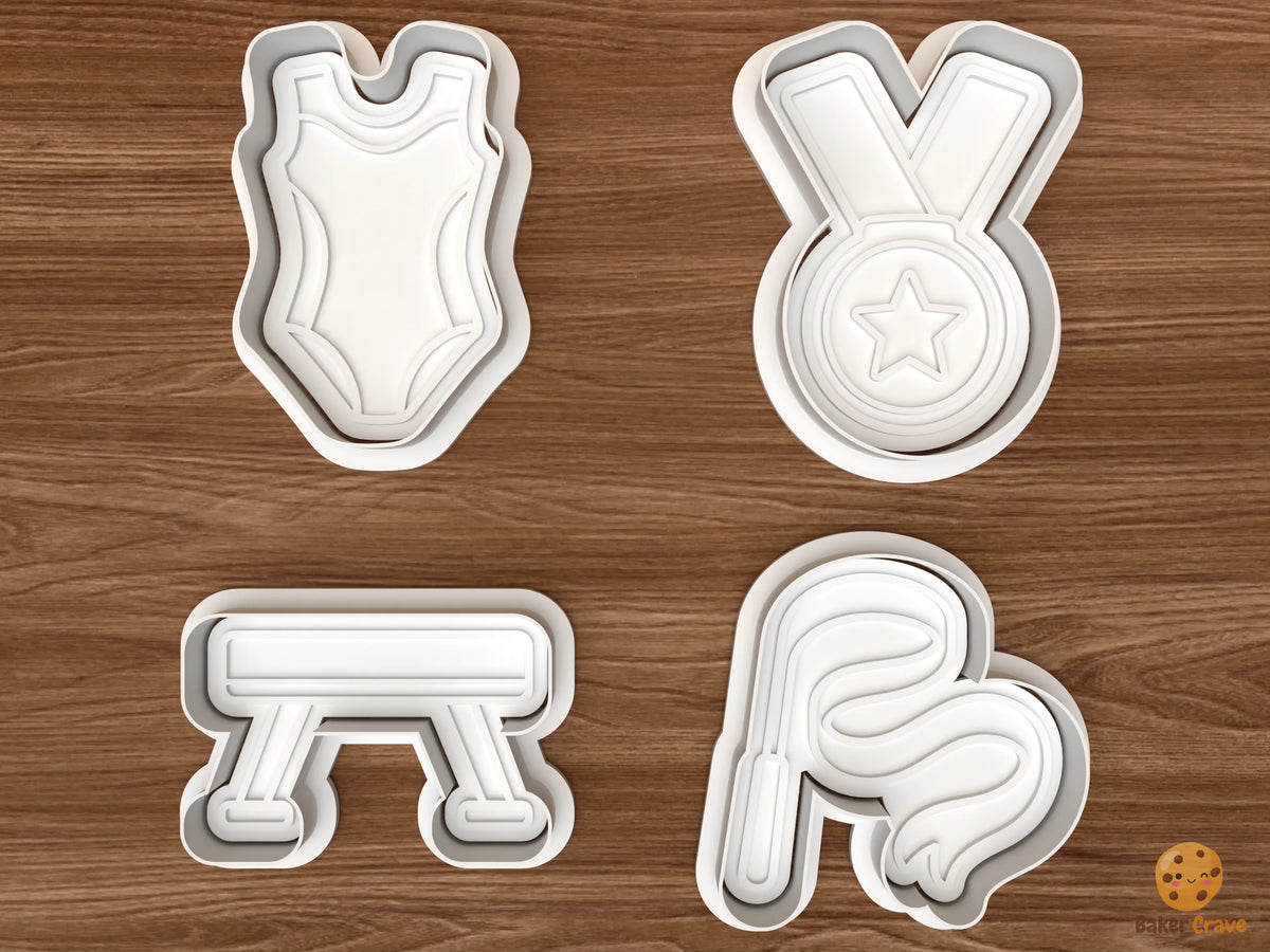 Gymnastics Cookie Cutter Set STL File - 01 set main