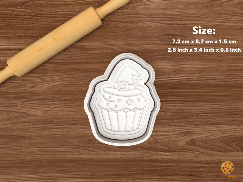 Halloween Birthday Party Cookie Cutter Set STL File - single witch hat cupcake