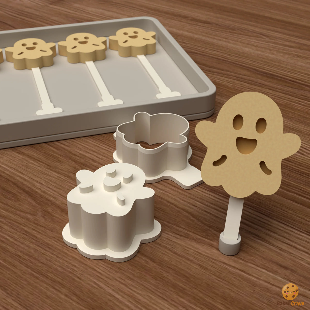 Halloween Ghost Cake Pop Mold STL File