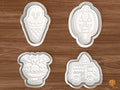 Halloween Ice Cream Cookie Cutter Set STL File - 01 set main