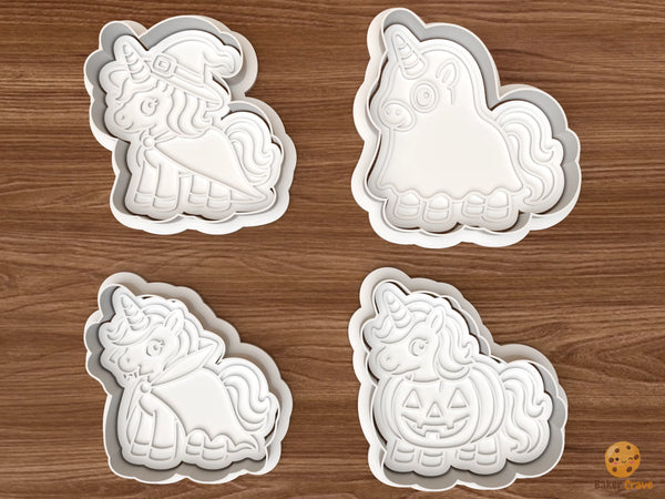 Halloween Unicorn Cookie Cutter Set