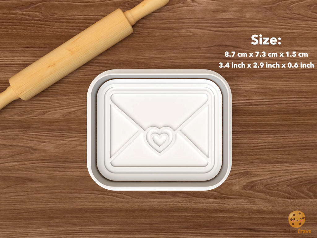 Happy Mail Cookie Cutter Set STL File - single envelope