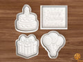 Birthday Cookie Cutter Set STL File - happy1