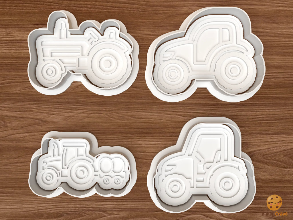 Harvest Tractor Cookie Cutter Set STL File